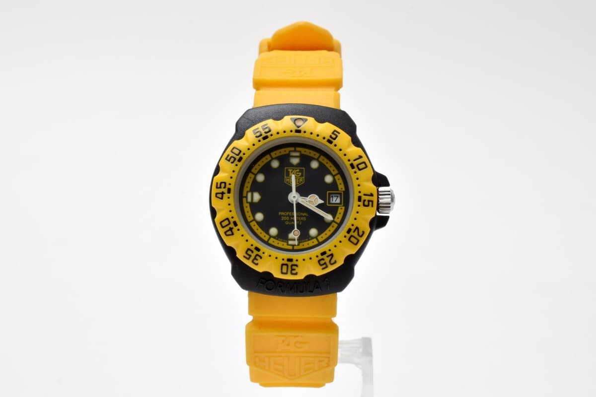 [NearMINT] TAG Heuer Formula1 380.508 Yellow/Black Quartz Mid-size31mm Watch #44
