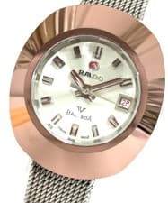 RADO Balboa Ladies Automatic Watch Rose Gold Silver Dial Good Cond