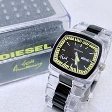 DIESEL DZ1879 40th Limited Edition Watch Black Yellow Dial Day Date Rare
