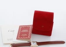 Cartier Paris Vintage Tank Louis 78086 1970's 18K Yellow Watch Box & Papers