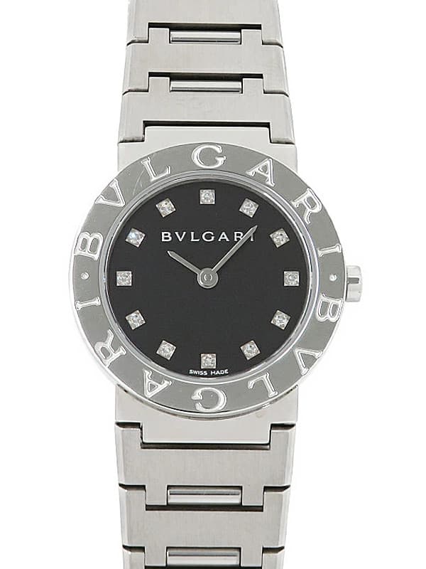 BVLGARI Bvlgari Bvlgari Quartz Watch BB26SS Ladies 26mm Black Dial