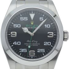 ROLEX Air King Watch 116900 Stainless Steel mensWatch black USED