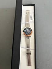 Timex Q Watch Quartz Navy Orange