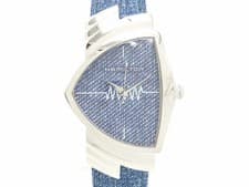 Hamilton H24411941 Ventura Quartz Men Watch USED Denim Belt