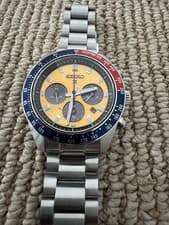 Seiko Prospex SSC947 Speedtimer Pogue Solar Steel Bracelet Gold Dial Watch