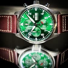 2024 IWC Pilot's Watch Green Dial Chronograph IW378005 43mm Box/Papers/Warranty