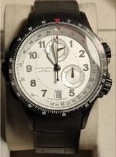 Hamilton Khaki ETO Black & White Quartz Watch 42mm Used From Japan