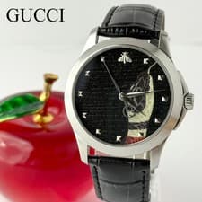 Gucci Snake Lumarche des merveilles Mens Watch 38mm Black Leather New
