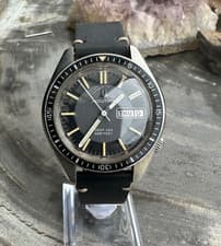 Bulova Accutron Deep Sea 666 Feet Divers tuning fork watch new battery Day Date