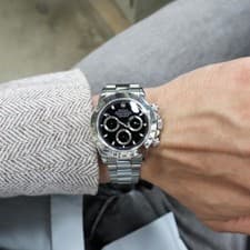 2002 Rolex 116520 Daytona Cosmograph 40mm Steel Black Sticks Dial Watch