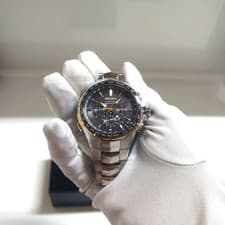 Seiko Coutura Solar Chronograph Watch SSG010 Black Gold 8B92-0AL0