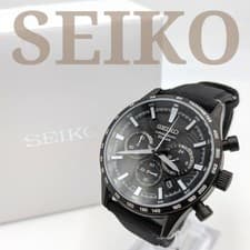 SEIKO SSB417P1 Chronograph Watch Tachymeter 100m Water Resistant Black