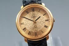 Vintage Omega De Ville Tool 104 Gold Flower Dial Roman Manual Men's Watch JAPAN