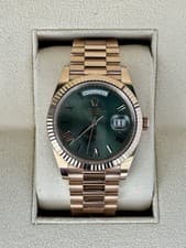 2015 Rolex Day-Date 228235 Pink President Bracelet with Pink Bezel Watch & Card