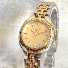 Dior Combination Color Date 3-Hand Wristwatch Excellent