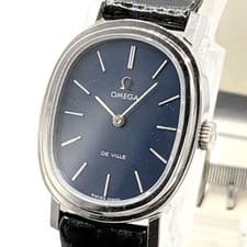 Omega De Ville Ladies Quartz Watch Silver Square Used