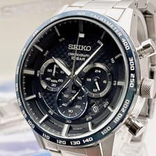 SEIKO 7B520AK0 Solar Radio Wave Watch Titanium White Timepiece Excellent