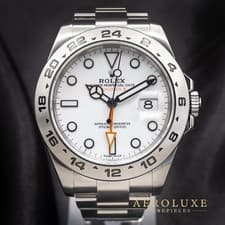 2019 Rolex Explorer II 216570 Polar White Dial 42MM B&P Full Link Excellent