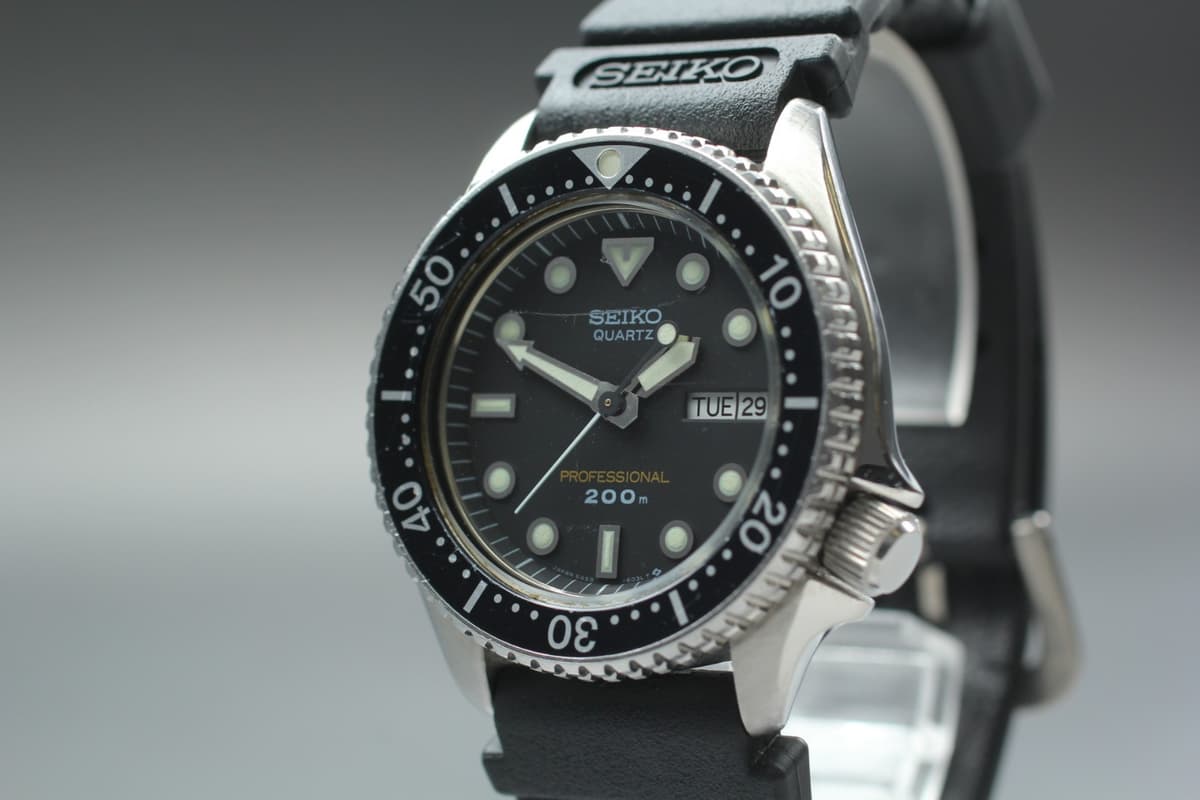New Belt 【Exc+5】 SEIKO Diver 6458-6020 Pro 200M 1985Y Quartz Men's Watch Japan