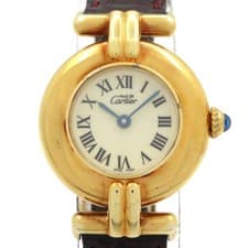 Cartier Must Colisee Vermeil W1000653 0***** 5***** Bordeaux Wrist Watch