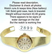 1973 Bulova Accutron 14K Solid Gold 43.49g Quartz Watch B729 Runs & Keeps Time