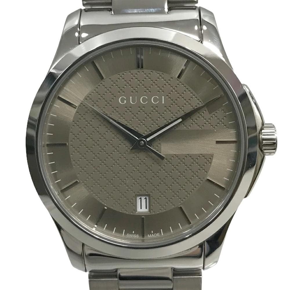 Gucci G Timeless Men's Watch Brown Dial quartz date box set new or used