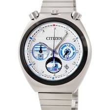 Citizen R2-D2 Tsuno Chrono AN3666-51A Star Wars Men's Watch Silver Mesh