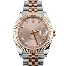 Pre-Owned Rolex Datejust 41mm 18K Rose Gold Sundust Dial 2017