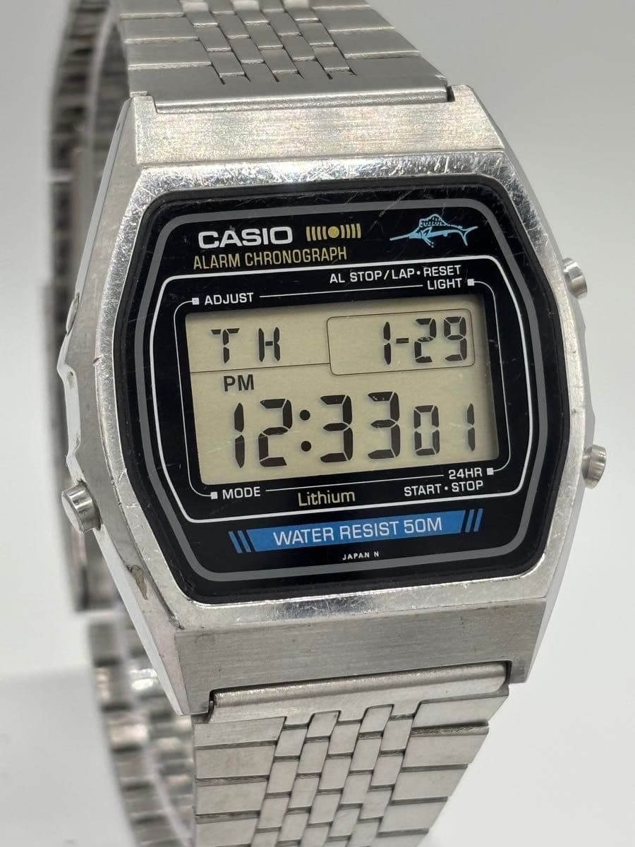CASIO Casio Marlin Digital 【W-35 248】Alarm Chronograph Genuine Belt 【Working