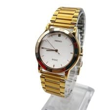 Seiko Dolce 5S21-6040 Quartz Watch Gold Unisex 37mm Water Resistant Used