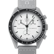 OMEGA Xswatch Moonwatch1965 S033M106 White Bio-Ceramic Quartz Men #W3217