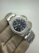 Nivada F77 SST Black Dial Date Stainless Steel 37mm Automatic Watch 69000A77 B+P