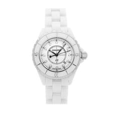 Chanel J12 White Ceramic Quartz 33mm Diamond Ceramic Bracelet Watch H1628