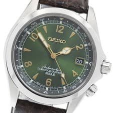 SEIKO Mechanical alpinist SARB017/6R15-00E0 green Date Automatic Watch Tested