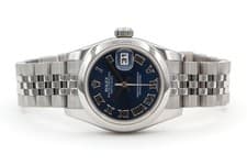 2009 Rolex Datejust 26 179160 Stainless Steel Blue Roman Dial Jubilee Box Papers