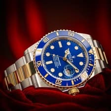 Rolex Submariner 126613LB Silver and Gold Oyster Bracelet with Blue Bezel