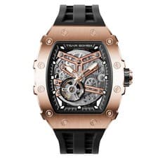 TSAR BOMBA Elemental-Automatic SS Tech Silicone Strap Watch TB8208A-16