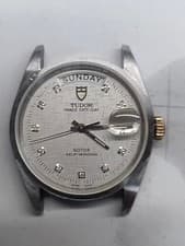 Tudor 76213 Stainless Steel 2834-2 Automatic Movement Watch + Aftermarket Bezel