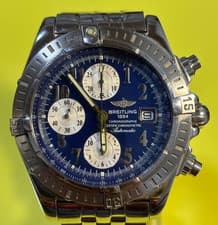BREITLING Chronomat A13356 Blue Dial Automatic Men's Watch from JP