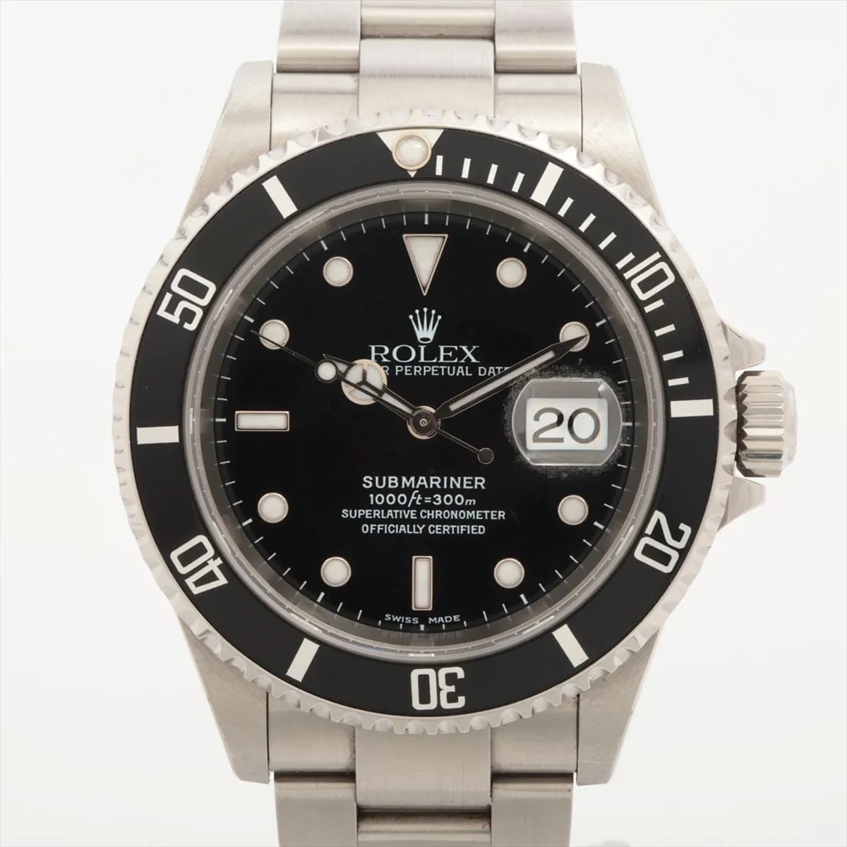 Rolex SUBMARINER DATE 16610T SS SS AT black dial