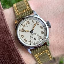 1947 Hamilton ORD. DEPT. Grade 987A US Military WWII Wristwatch - Mint