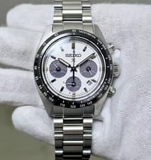 Seiko Prospex Speedtimer SBDL125 Classic Panda Dial Solar New Full Set Men Watch