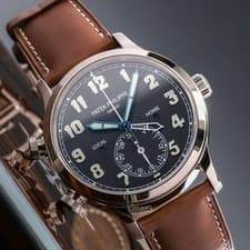 Patek Philippe Calatrava 42mm White Gold Blue Dial Leather Strap 5524G-001