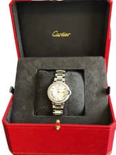 Cartier Ballon Bleu de Cartier 33mm, Steel, Diamond Bezel Ref. W4BB0023 UNWORN