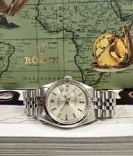 Mens Rolex Oyster Perpetual Datejust Steel Silver Dial 36mm Watch Jubilee