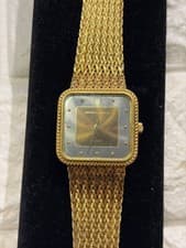 Universal Geneve Quartz Men's Gold Mesh Watch Authentic