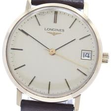 LONGINES Date Cal.6952 Gold Dial Hand Winding Men's Watch_948774
