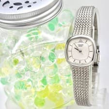 SEIKO Credor 4J81/5040 Ladies Watch Silver Timepiece Solar Authentic