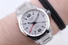 LONGINES Conquest GMT L3.687.4 Automatic Dial Silver 39mm 7.1”