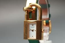 [Near MINT] HERMES Kelly 20mm White Dial Green Quartz Women's Watch From JAPAN